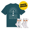 Halloween Special: Leuchtturm T-Shirt mit Kürbis Tennissocken