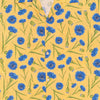 Gelbes Kornblumen Hawaiihemd mit blauen Kornblumenblüten