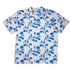Graues Bembel Hawaiihemd mit blauen Pinselstrichen im typischen Bembel Look