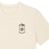 Naturfarbenes T-Shirt mit Schönwetterfront Logoprint auf Brusthöhe vorne