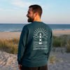 Schönwetterfront Leuchtturm Sweatshirt mit großem weißen Backprint