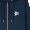 Dunkelblauer Hoodie mit Reißverschluss von Schönwetterfront