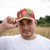 Rote Riesling Trucker Cap mit Weinreben